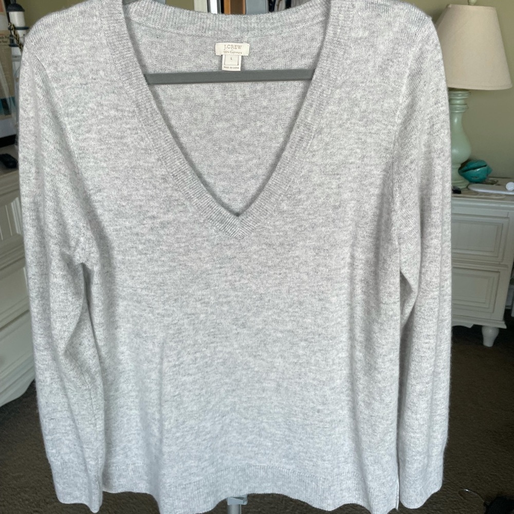 J. Crew 100% Cashmere V-Neck Sweater